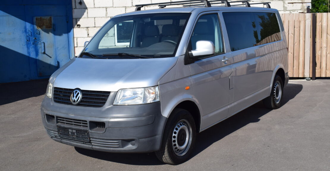 <b>VW T5 Long, 9-sēdvietas, 2007.D 1.9D 75kw, AR 0% PIRMO IEMAKSU</b>