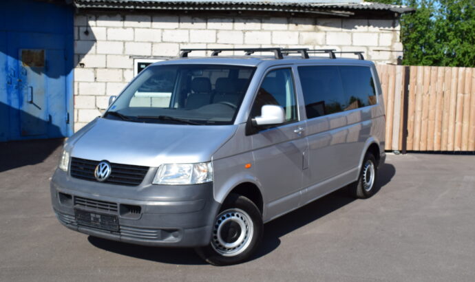 VW T5 9-sēdvietas, 2007.D 1.9D 75kw, AR 0% PIRMO IEMAKSU