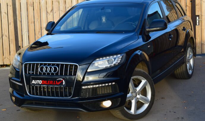 Audi Q7 S-Line 2015.G, 3.0D,  BEZ PNEIMO, AR 0% PIRMO IEMAKSU