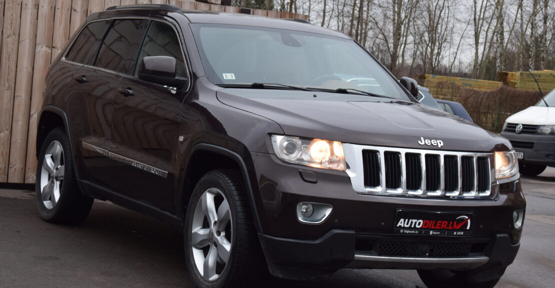 <b>Jeep Grand Cherokee 3.0D 177Kw 2012.G, OVERLAND KOMPLEKTĀCIJA, AR 0% PIRMO IEMAKSU</b>