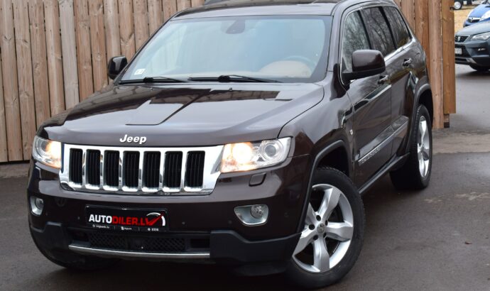 Jeep Grand Cherokee 3.0D 177Kw 2012.G, OVERLAND KOMPLEKTĀCIJA, AR 0% PIRMO IEMAKSU